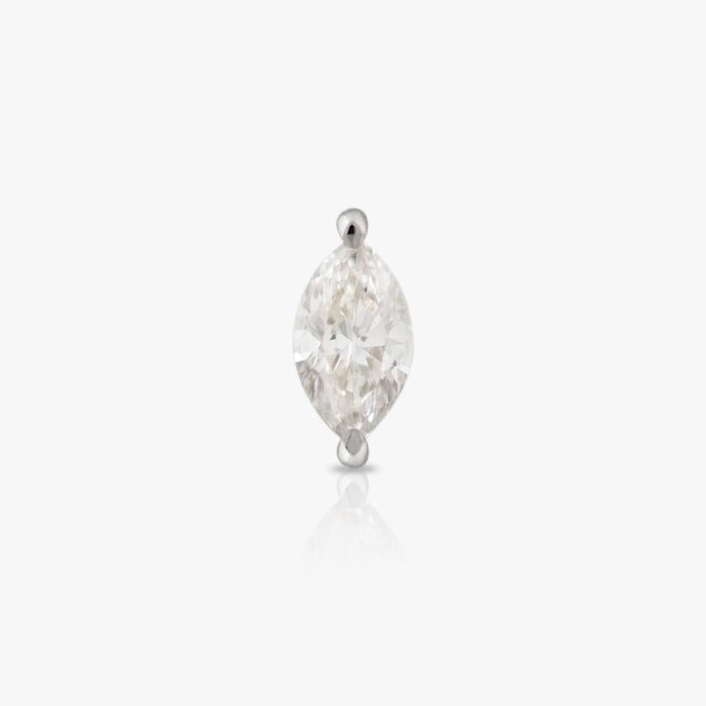 Marquise Diamond Piercing, White Gold , Medium Size