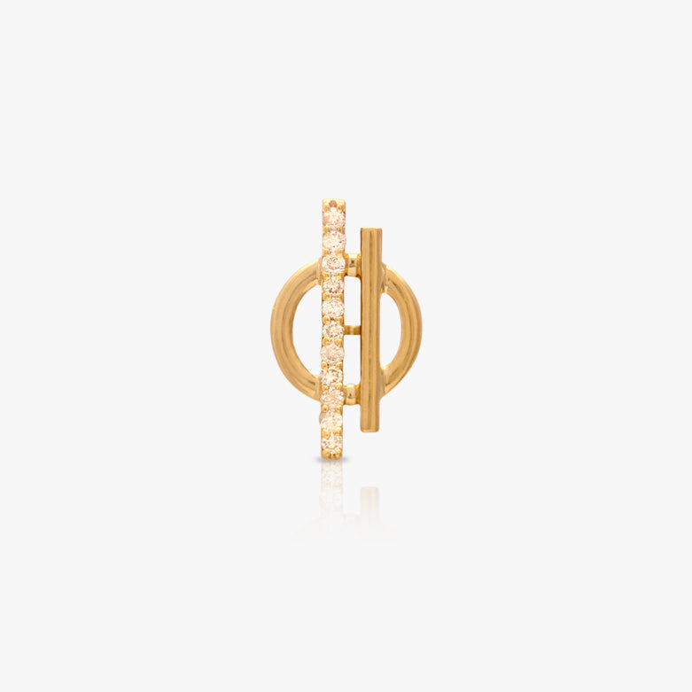 Sol la Si Earring, Yellow Gold with Diamonds