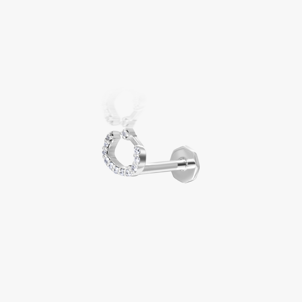 Arabic Letter (ن) — Full Diamond piercing