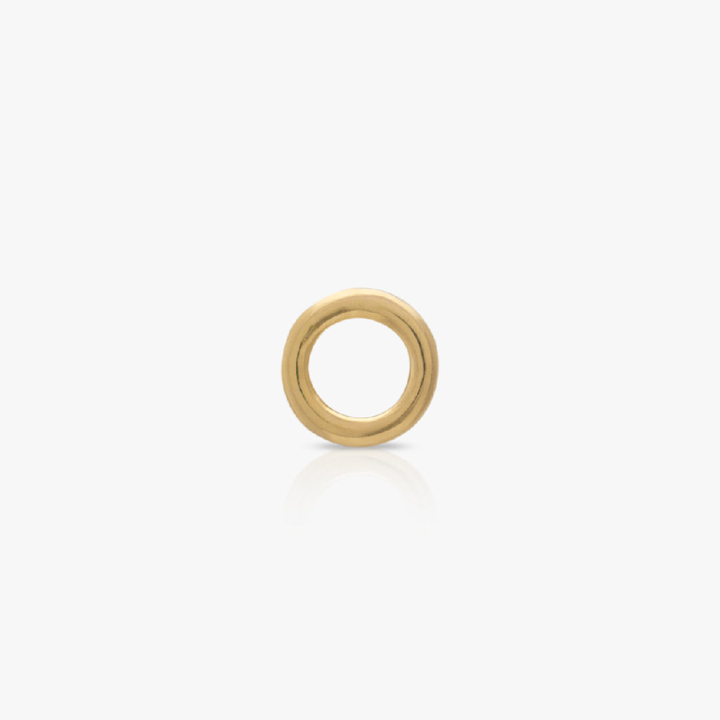2mm Circle, Yellow Gold Piercing