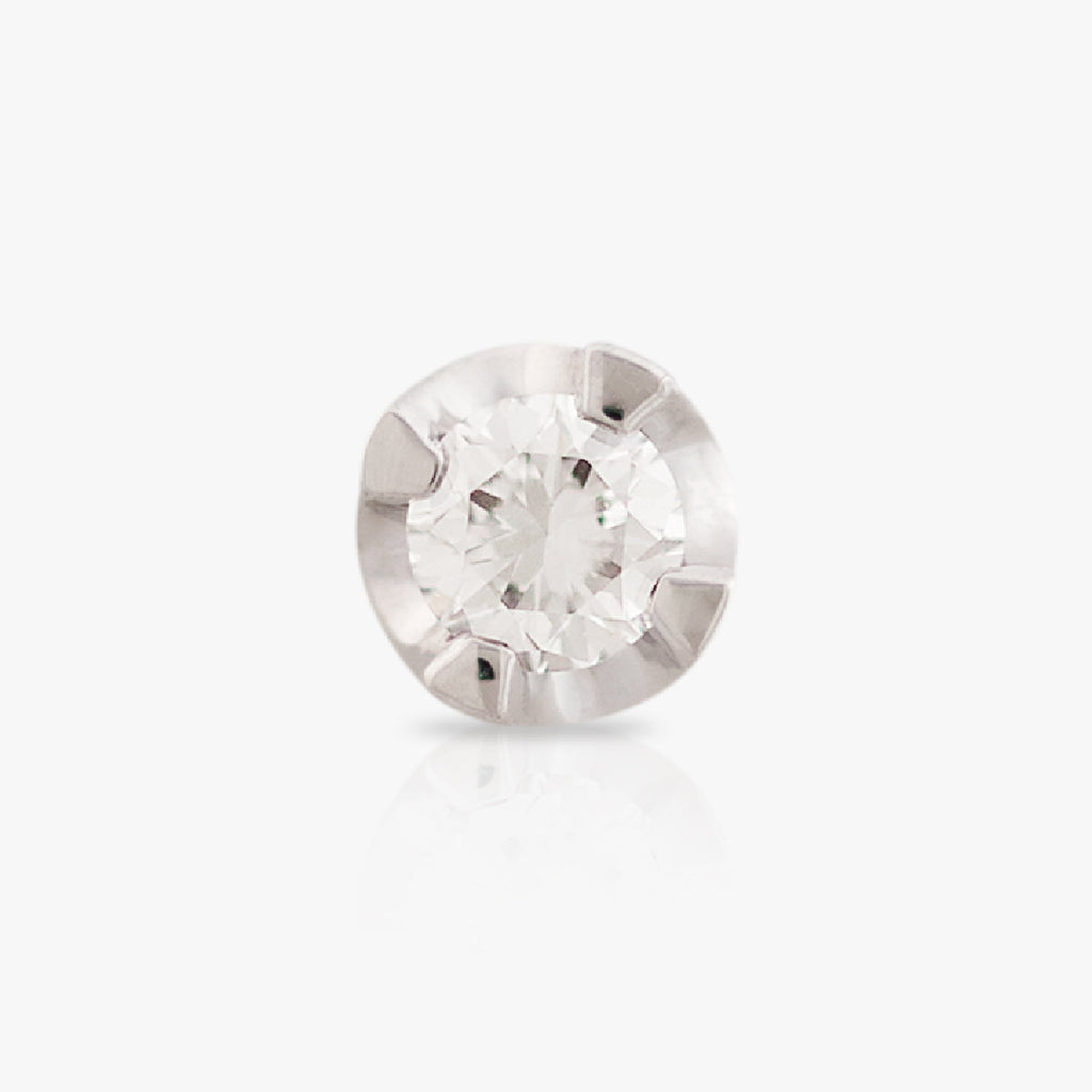 3.40mm Diamond Dot, White Gold Piercing