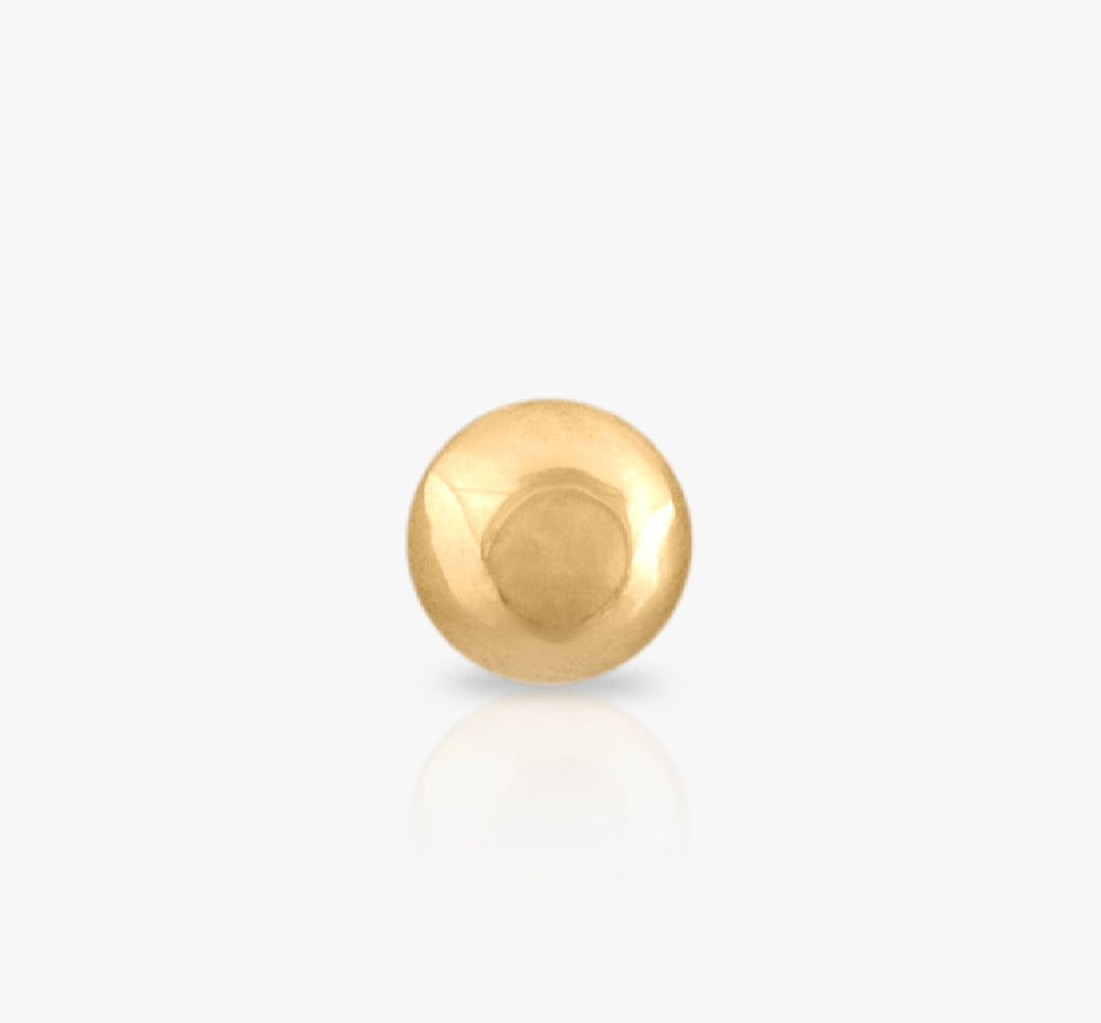 3mm Ball, Yellow Gold piercing