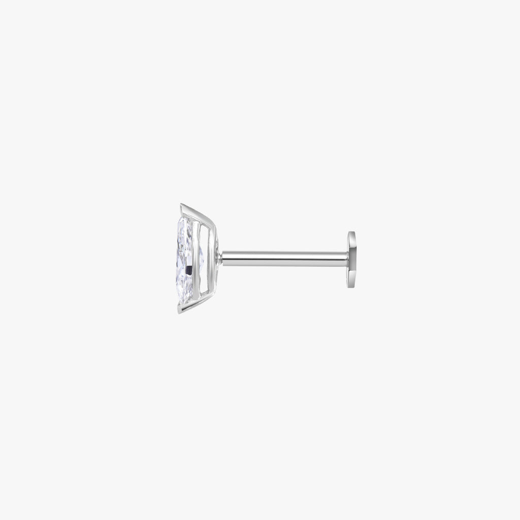 Marquise Diamond Piercing, White Gold , Small