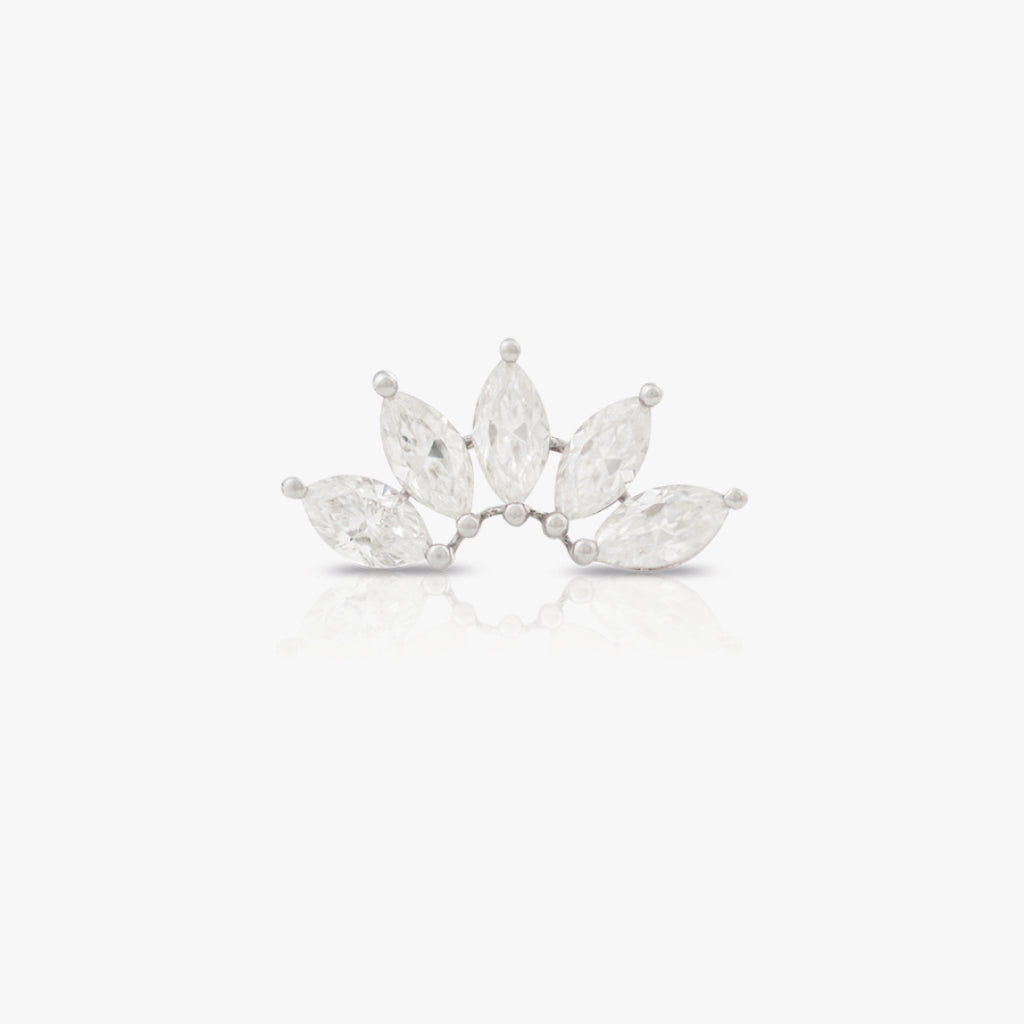 Marquise Diamond Piercing, White Gold Large